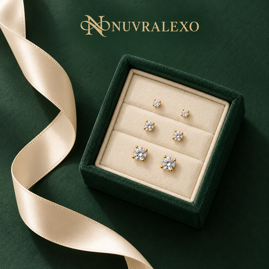 Nuvralexo® Mini CZ Flat Back Stud Earrings