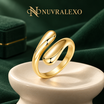 Nuvralexo® Gold-Tone Twisted Dome Ring