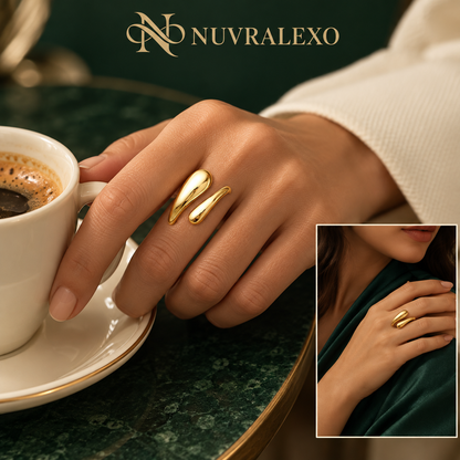 Nuvralexo® Gold-Tone Twisted Dome Ring