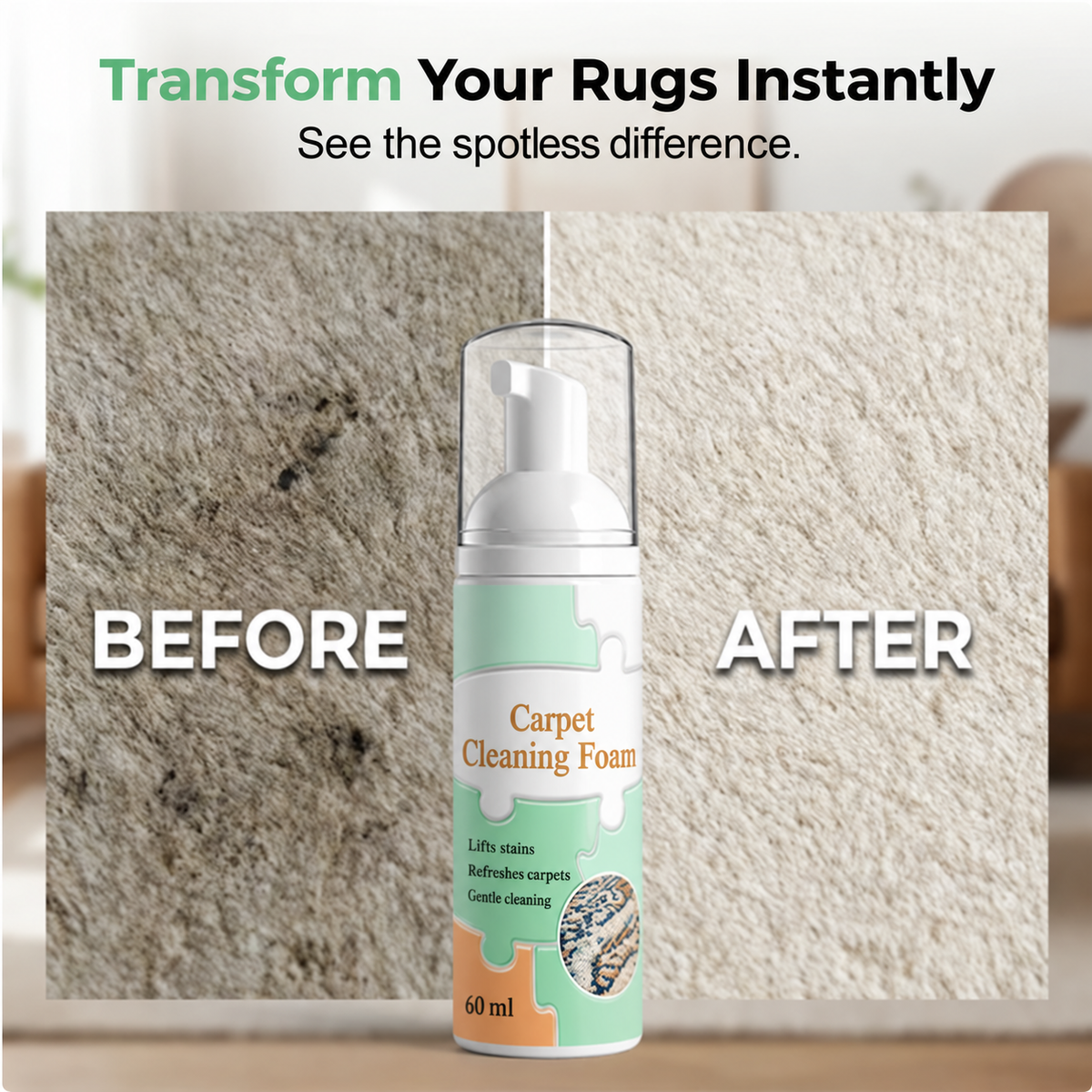 ✨ 50% OFF – Waterless Carpet Stain Remover – Removes Wine, Coffee & Pet Stains in No Time!